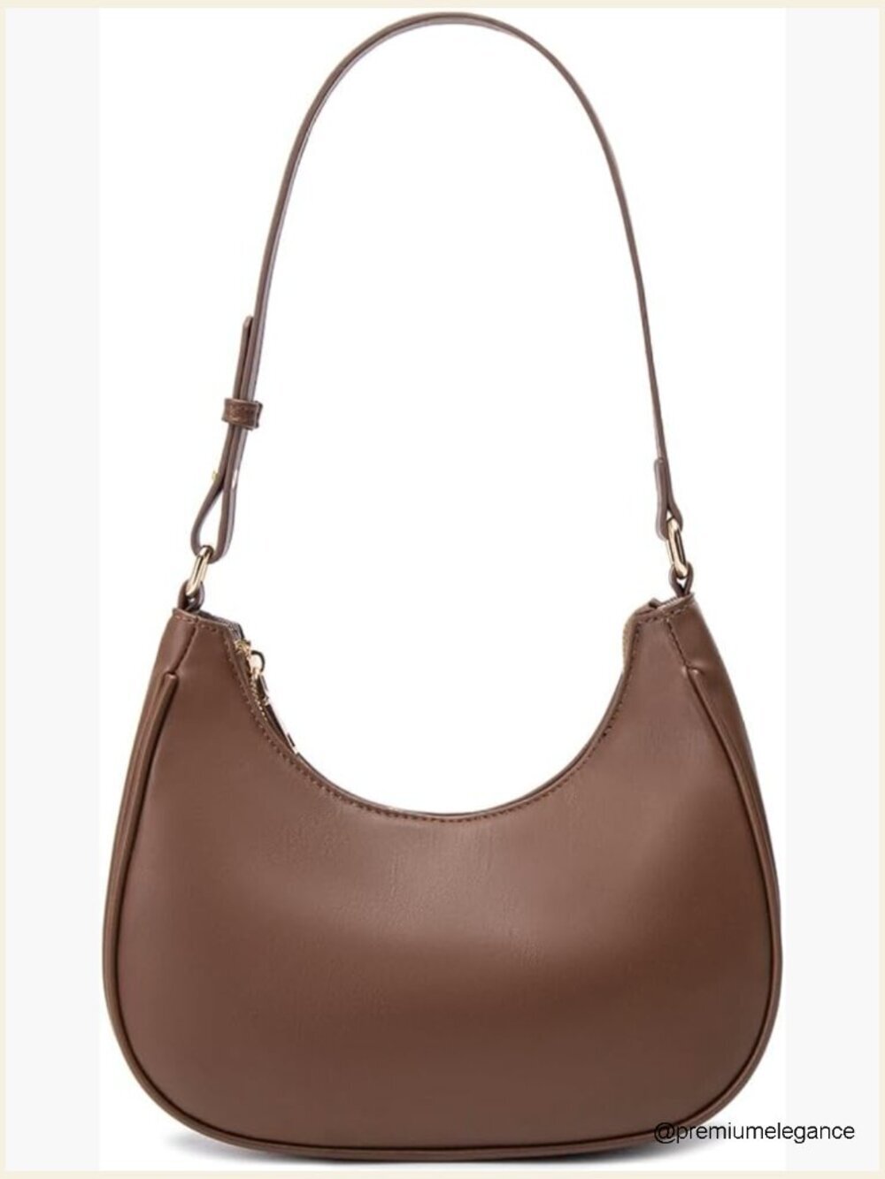 Crescent Hobo Tote Handbag Underarm Purse Mini Clutch with Zipper